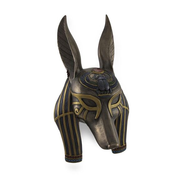 Mask of Anubis the Jackal God Sculptured Wall Hanging
